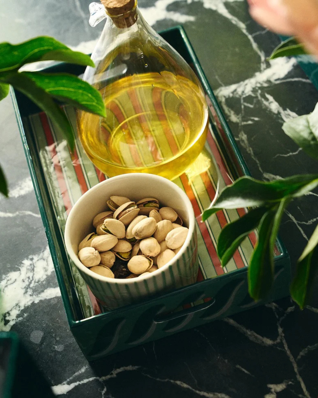 Plateau Sicilian Sunset coloré en bois imprimé inspiration Méditerranée