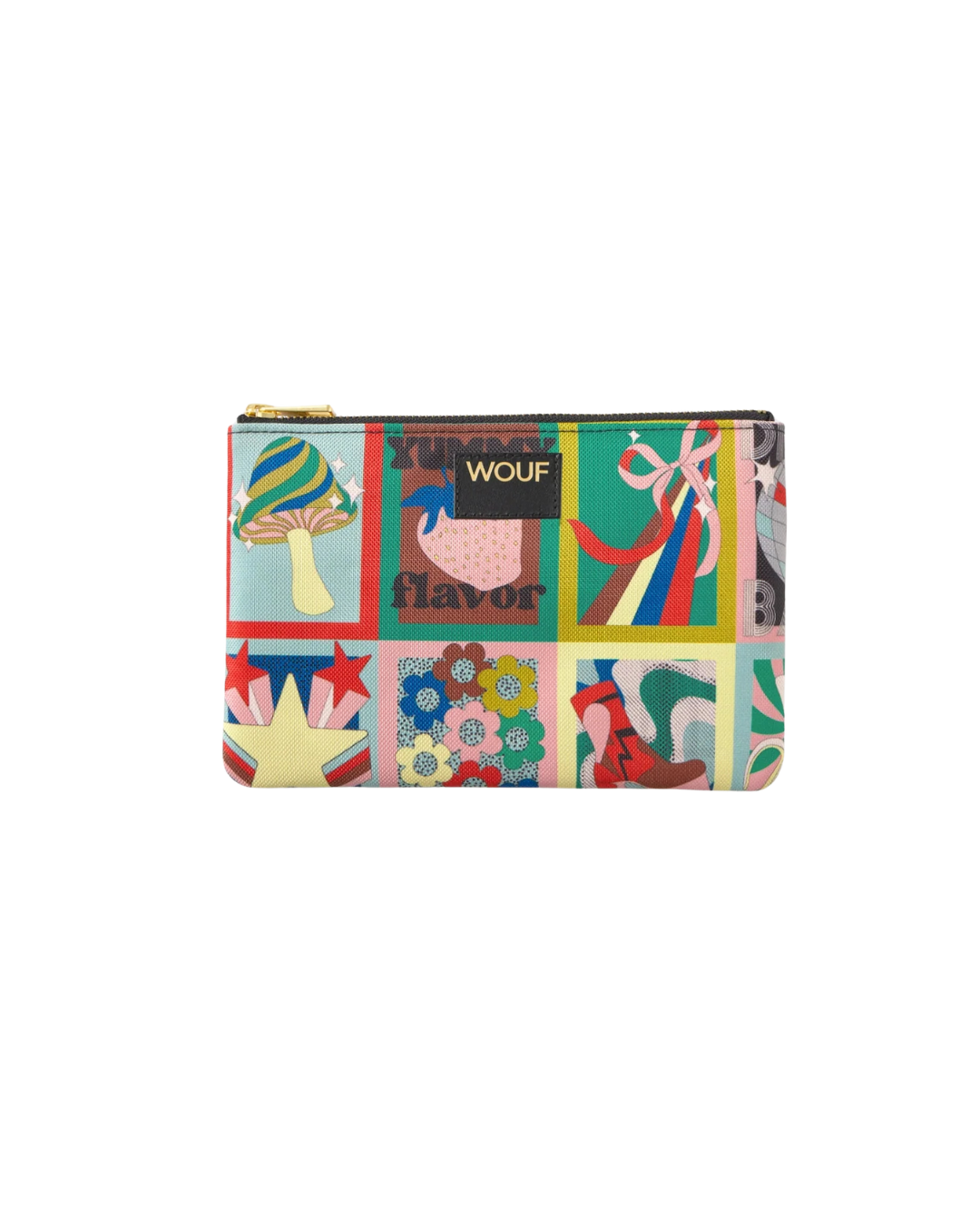 Pochette Discobabe en polyester recyclé pour accessoires du quotidien