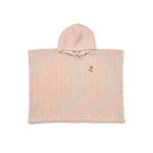 Poncho enfant Paco rose coton biologique