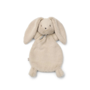 Peluche lapin ROY gris beige doudou bébé polyester recyclé