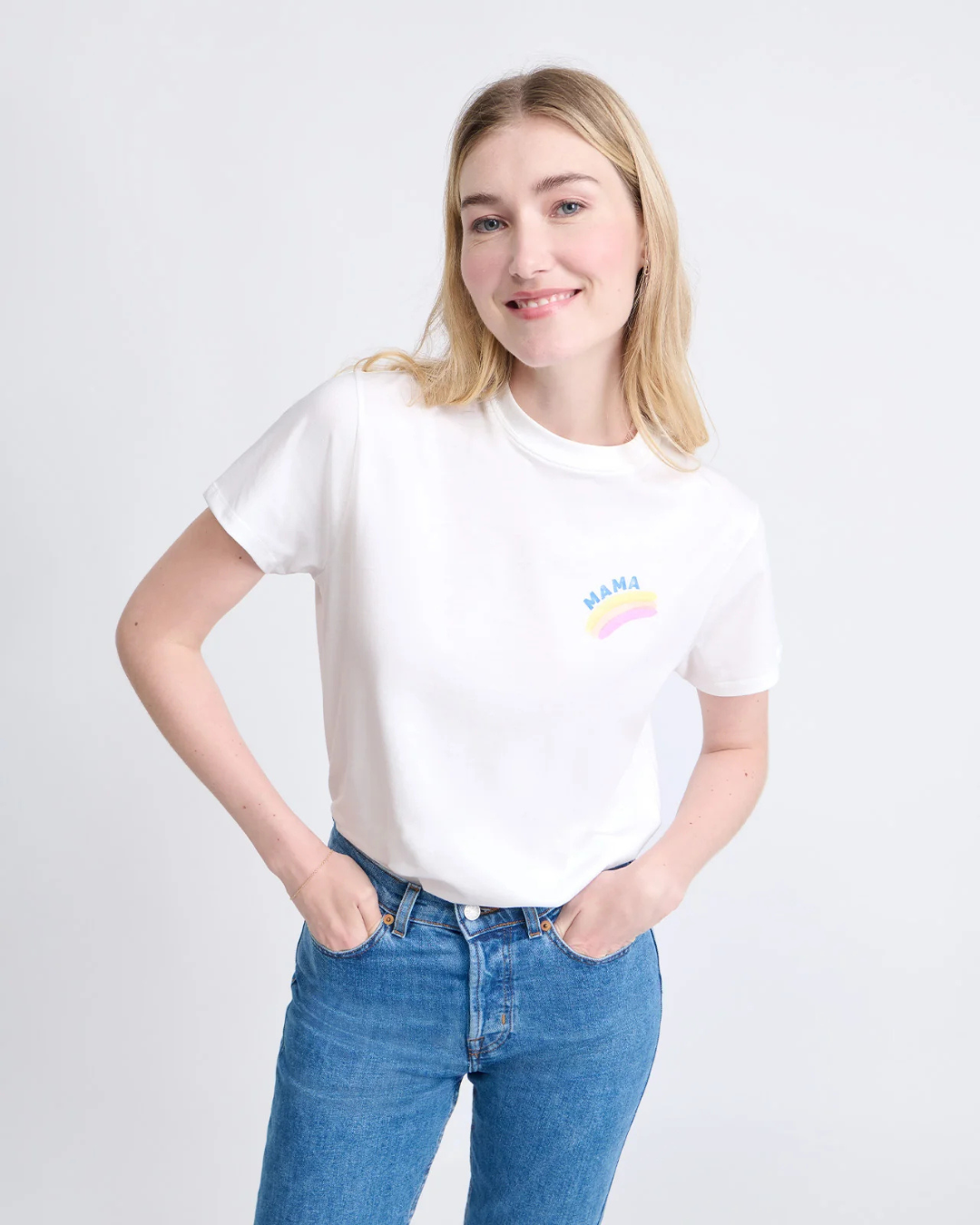 T-shirt Rainbow coton bio arc-en-ciel femme