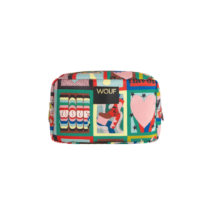 Trousse de toilette Discobabe en polyester recyclé motif coloré