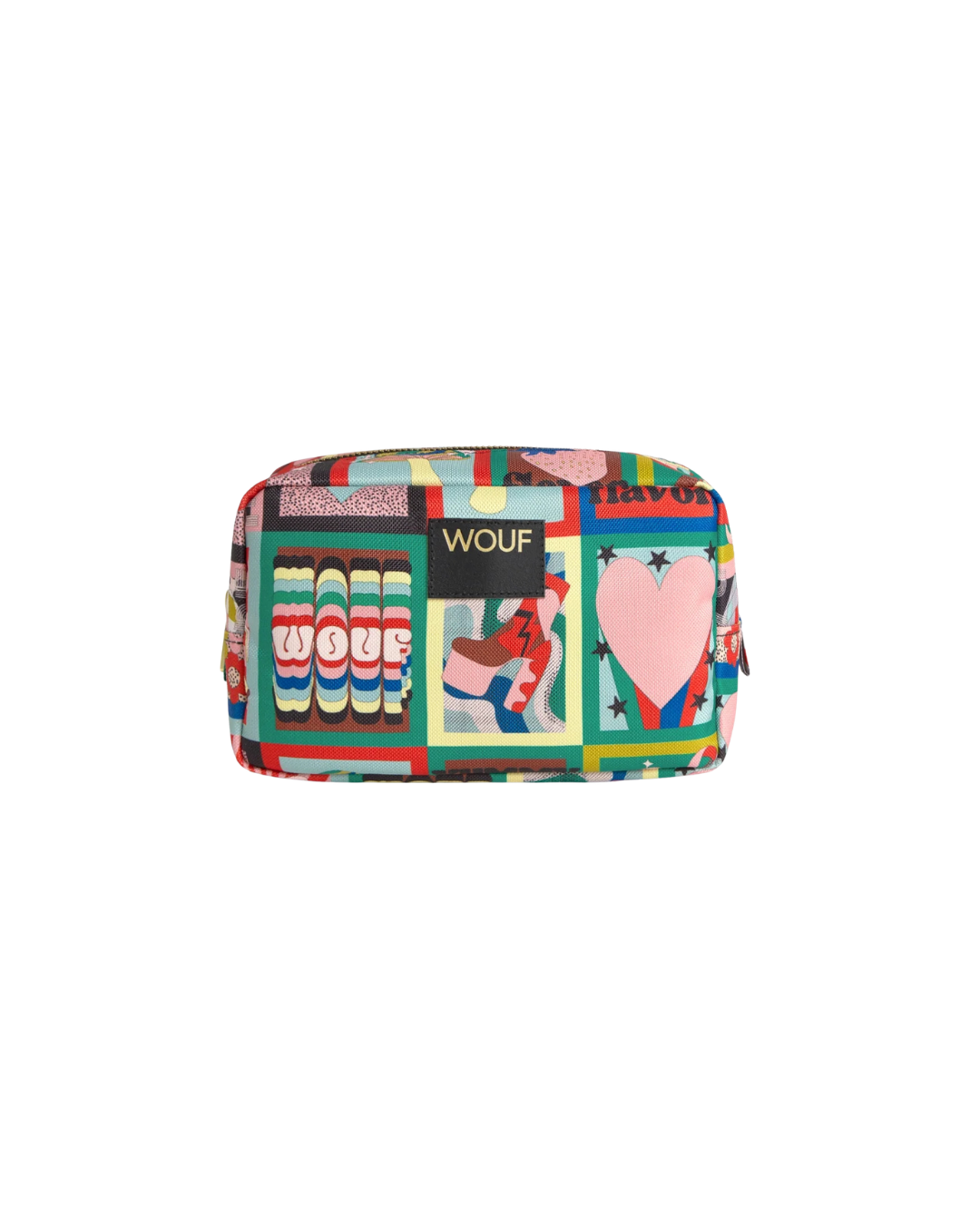 Trousse de toilette Discobabe en polyester recyclé motif coloré