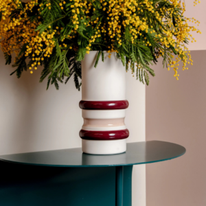 VASE AQUARIUS ROSE&AUBEPINE D10XH23