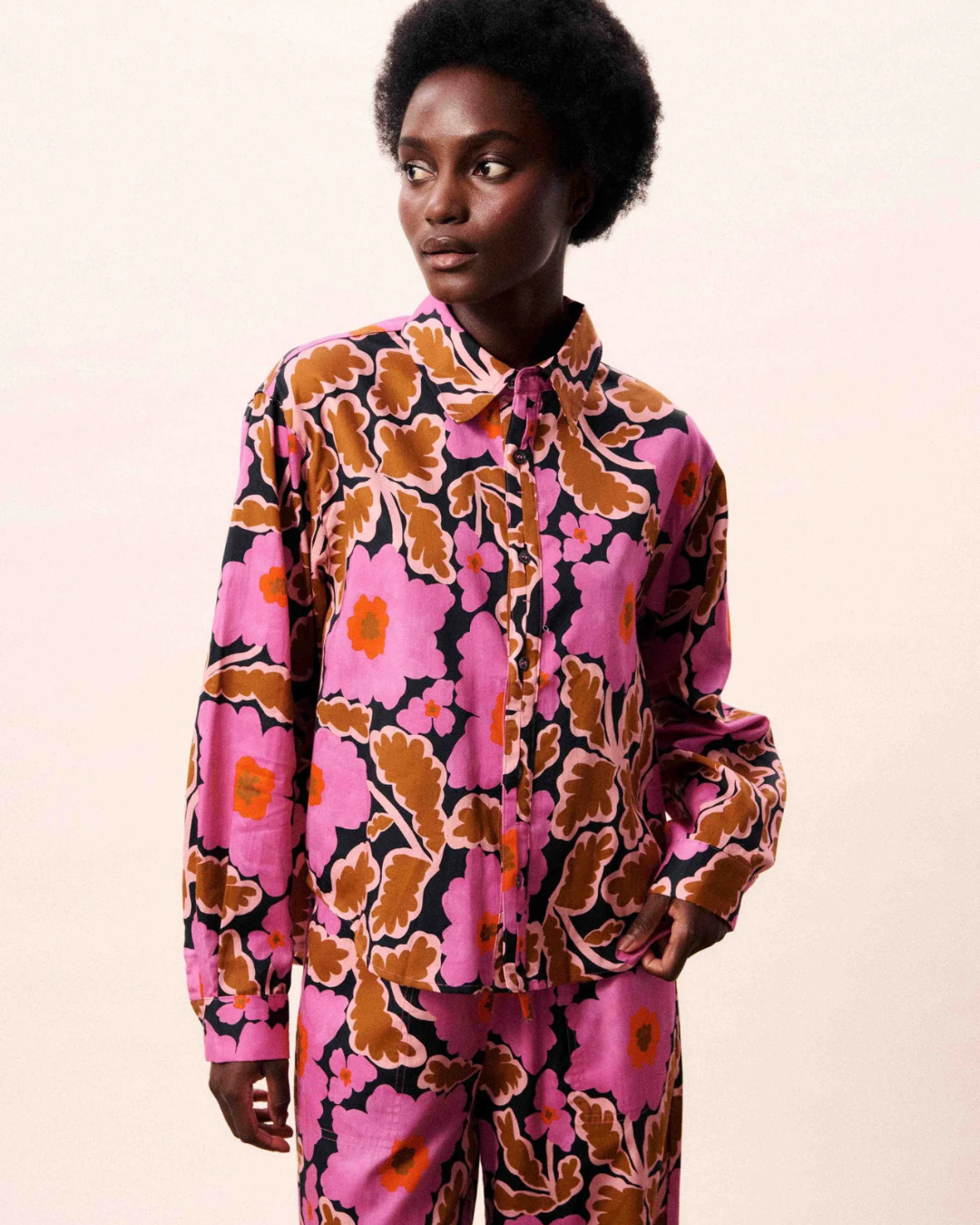 Chemise Sailor Vitoria oversize à imprimé floral multicolore