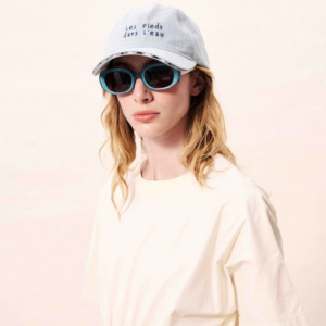 Casquette Les Pieds dans l’Eau bleu jean en coton