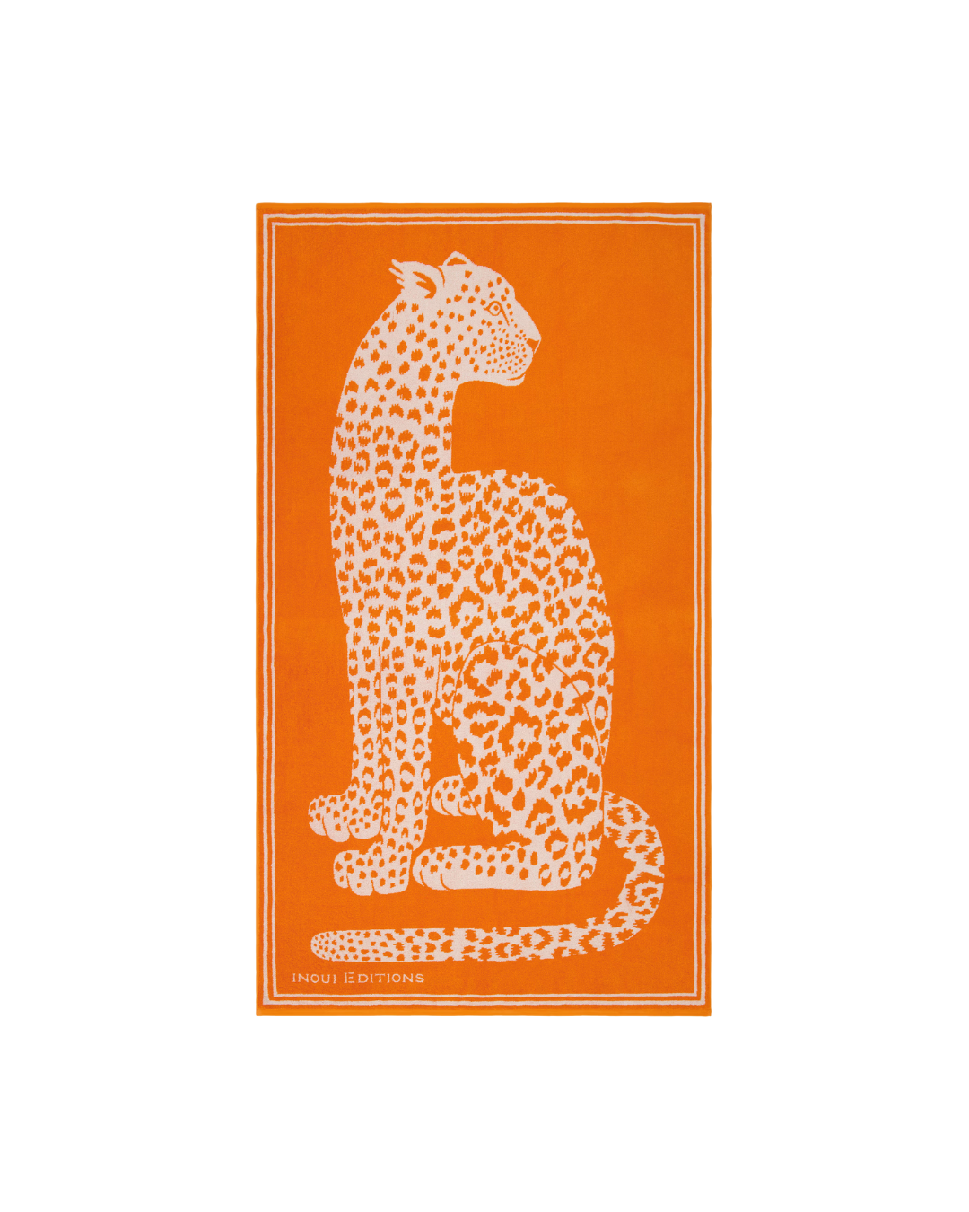 Fouta Fantastique poudre en coton imprimée à la main 100x190 cm