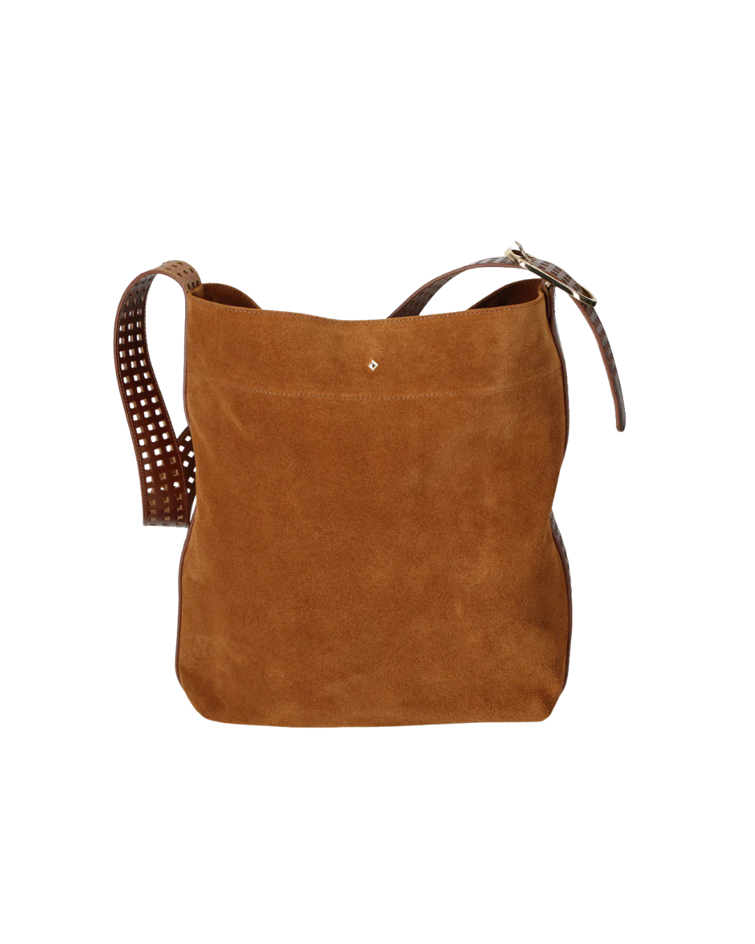 Sac cabas velours nutella femme cuir suédé grand format