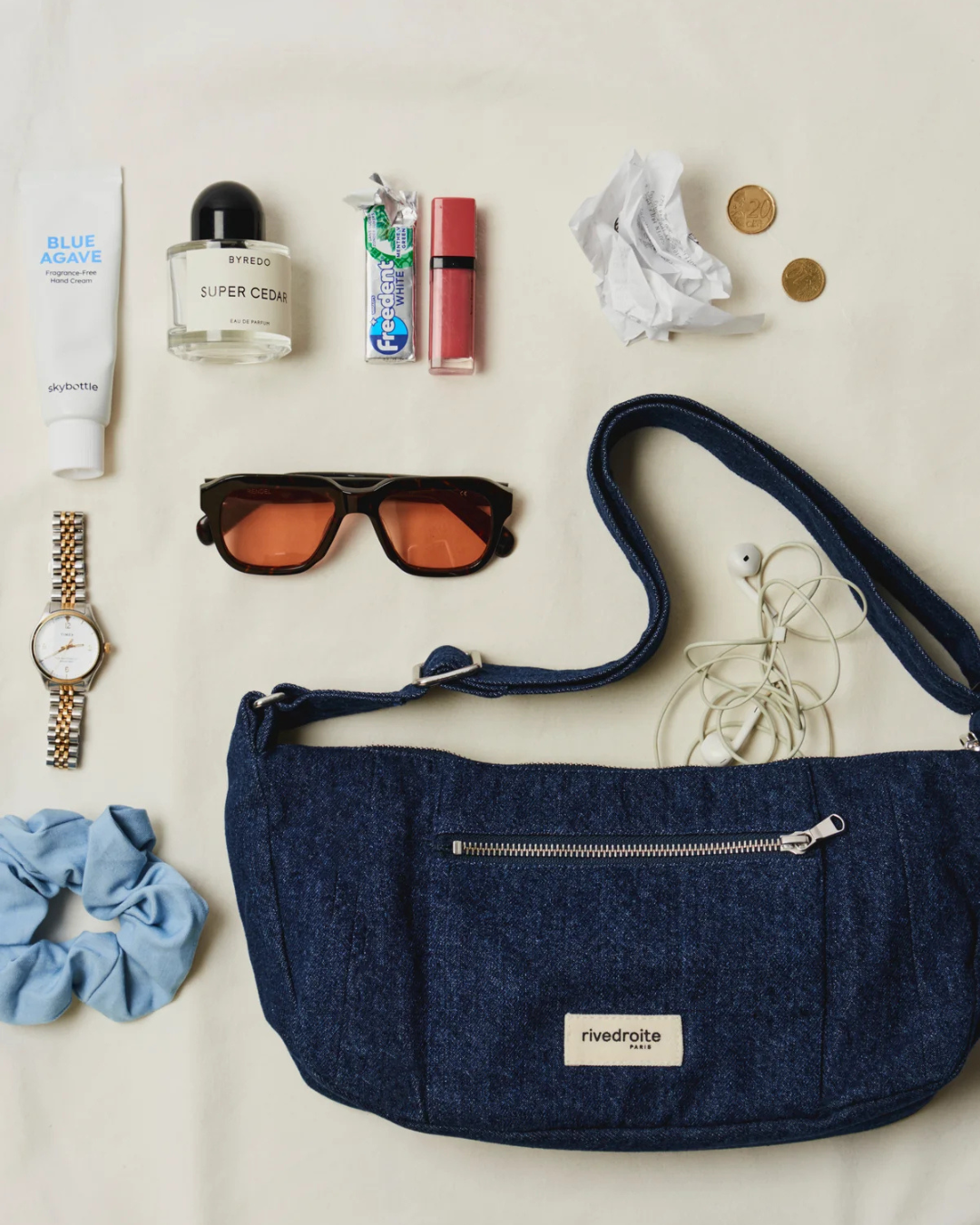 Sac XS Charlot Raw Denim – Sac crossbody compact en denim