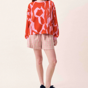 Short Luminous rose en coton motif vichy