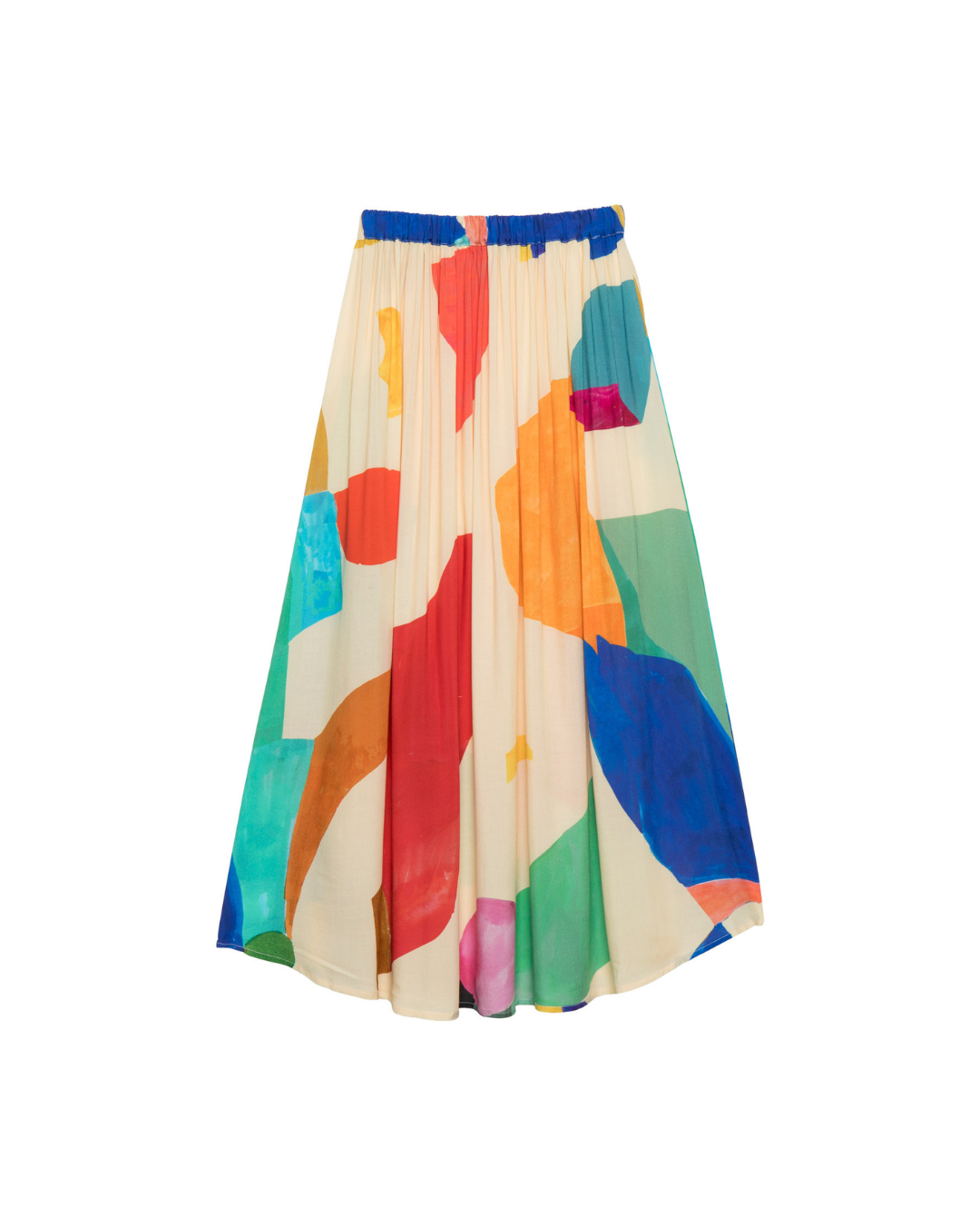 Jupe longue femme en viscose fluide motif Creamy Speech