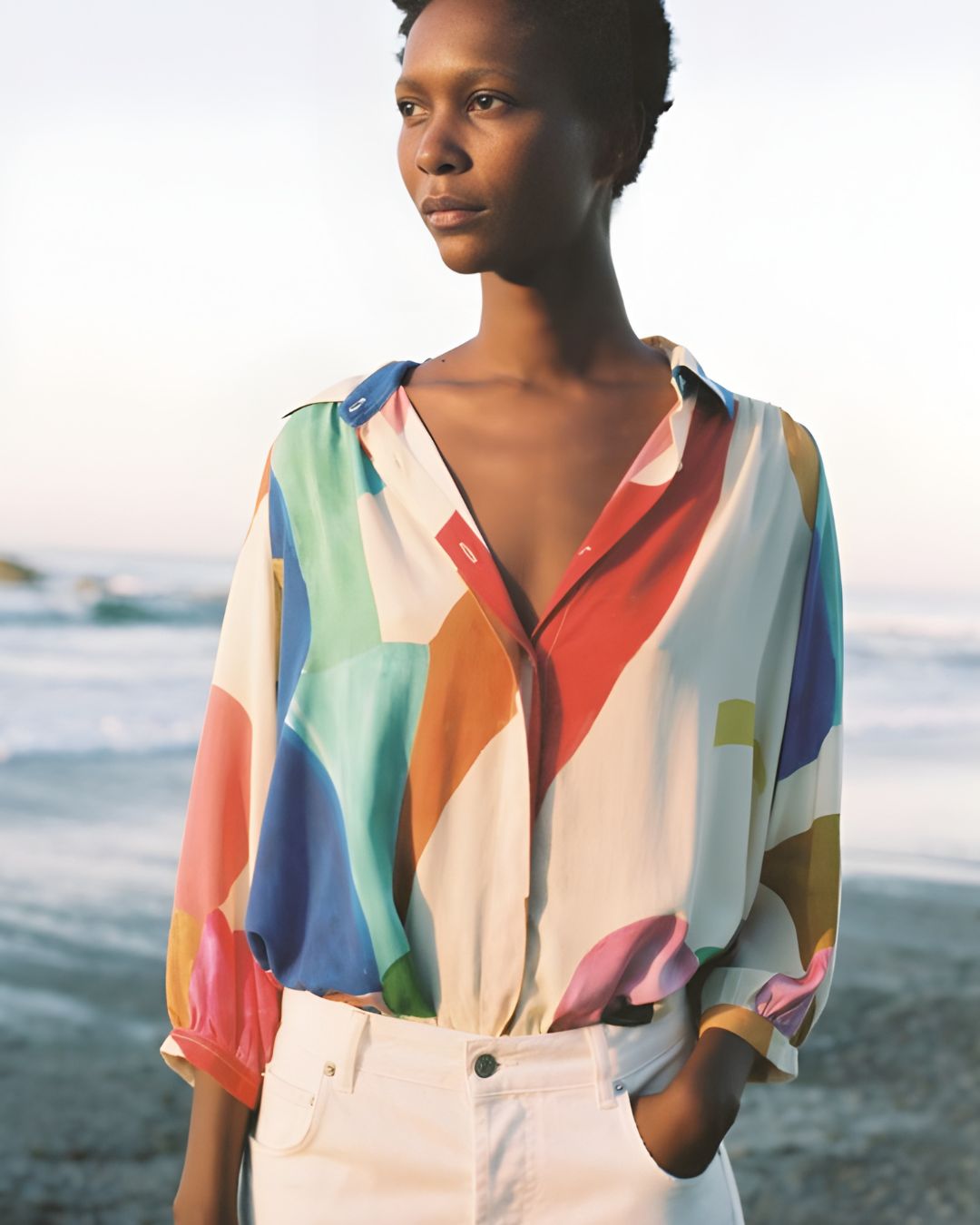 Blouse femme en viscose fluide motif Creamy Speech