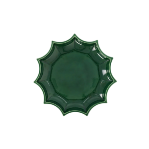 Vide-poche vert en céramique émaillée brillante modèle TASCA