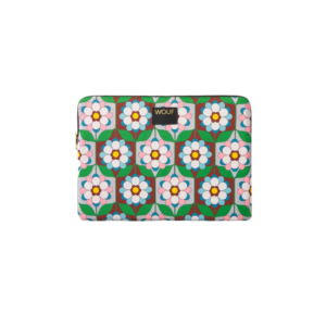 Housse d’ordinateur Kaleido 13-14 pouces en tissu recyclé avec fermeture zip et design coloré