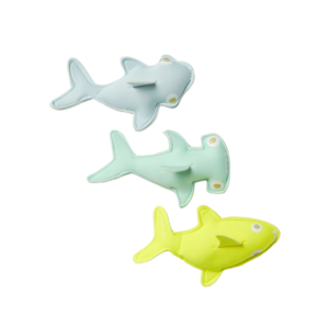 Jouets de bain lestés Salty le Requin en néoprène pour jeux sous l’eau en piscine
