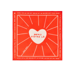 Bandana en coton avec messages Tu es la meilleure Merci d’être là Soleil de ma vie motif imprimé
