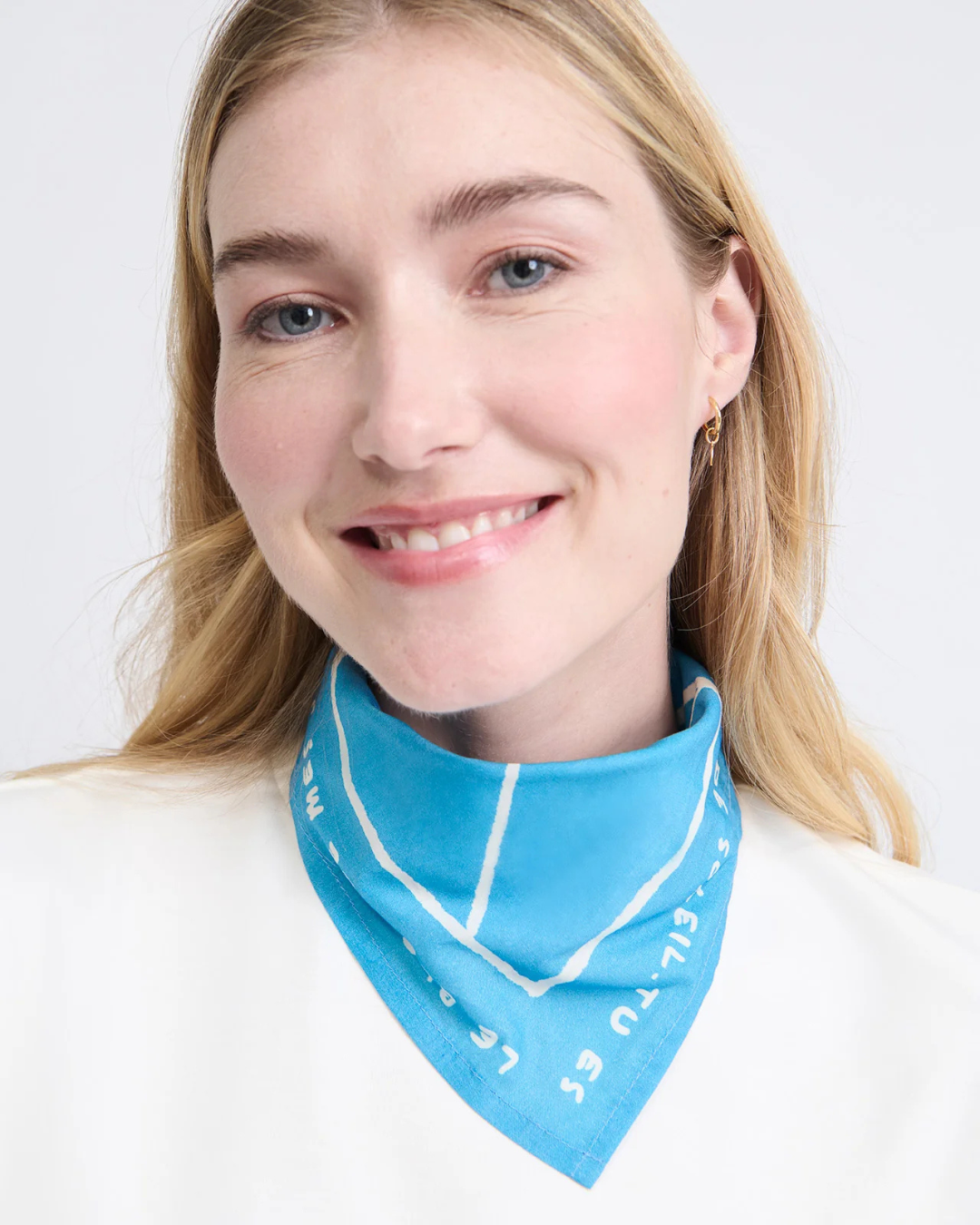 Bandana en coton avec messages Tu es la meilleure Merci d’être là Soleil de ma vie motif imprimé