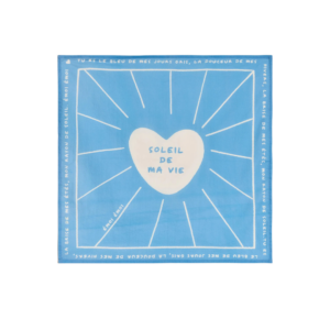 Bandana en coton avec messages Tu es la meilleure Merci d’être là Soleil de ma vie motif imprimé