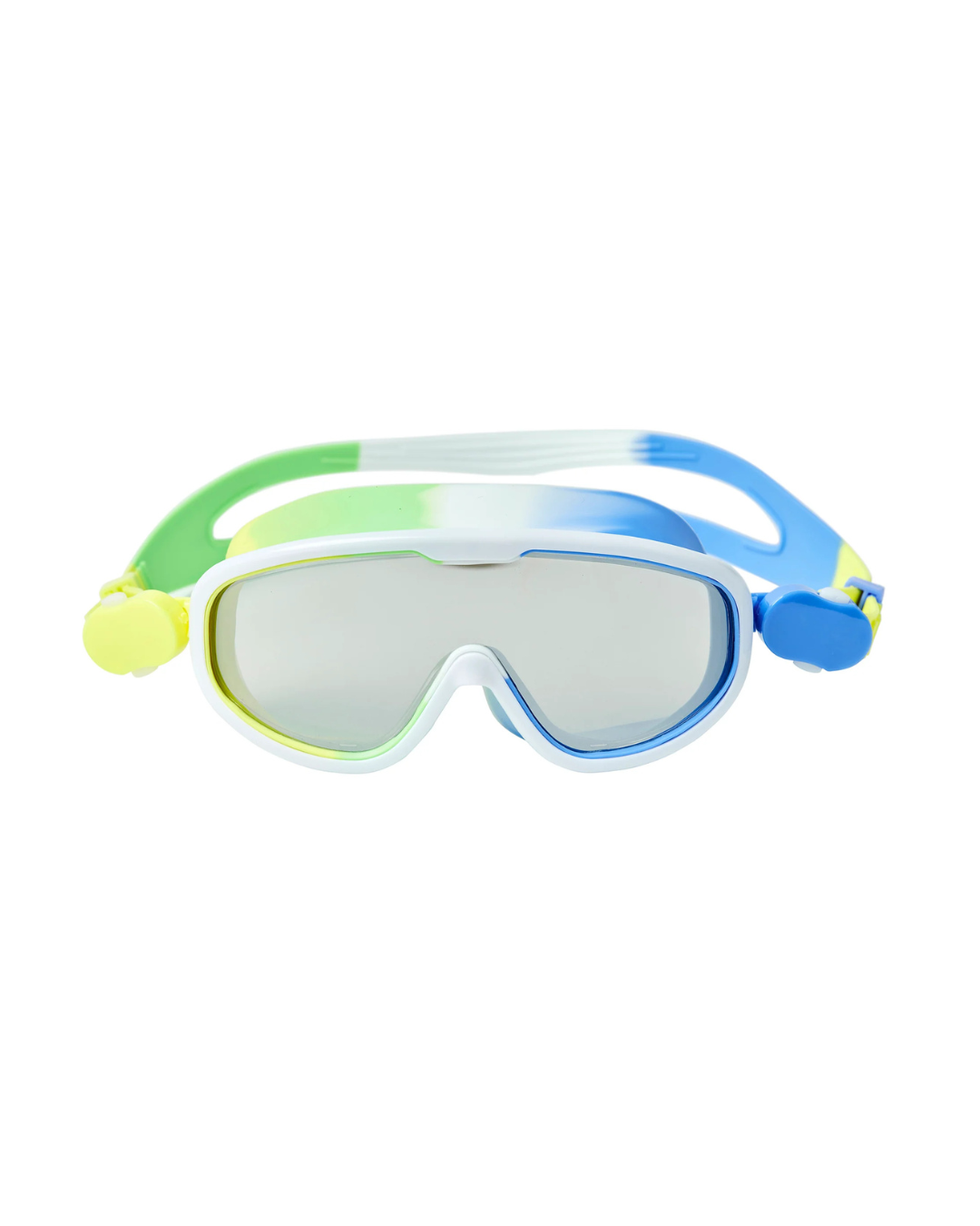 Masque de natation enfant avec verres miroir anti-buée et sangle ajustable pour piscine et snorkeling