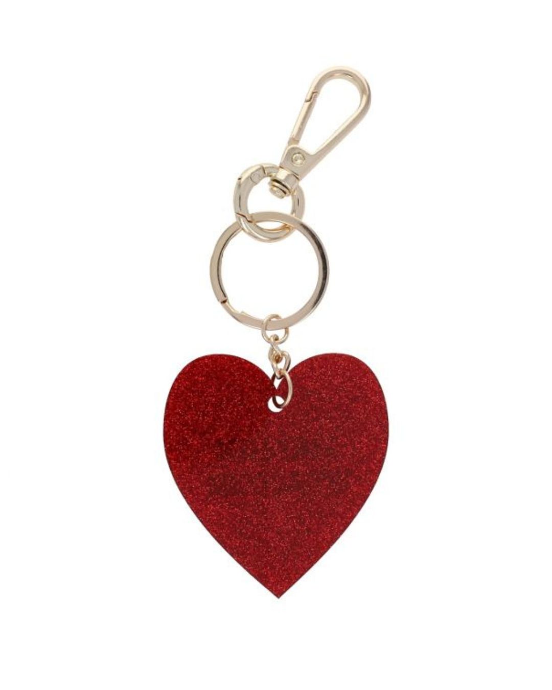 Porte-clés cœur rouge à paillettes Maman d’amour en résine