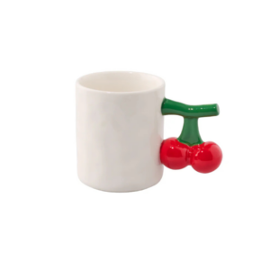 Mug cerise Fluid Market en céramique avec anse en forme de cerises design original