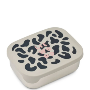 ARTHUR BOITE A REPAS - LEOPARD - METAL/SILICONE