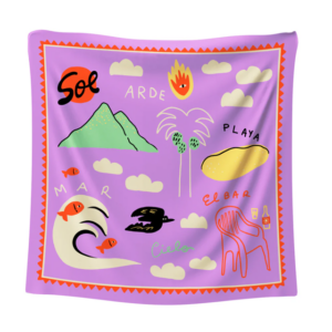 MAXI PAREO THE SUMMER LILA 150X150
