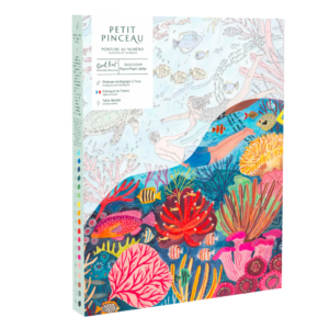 Coffret peinture au numéro Coral Reef illustré par l'artiste Miranda Sofroniou.