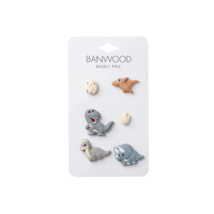 Pins décoratifs Banwood en caoutchouc recyclé pour personnaliser un panier Pin & Ride.
