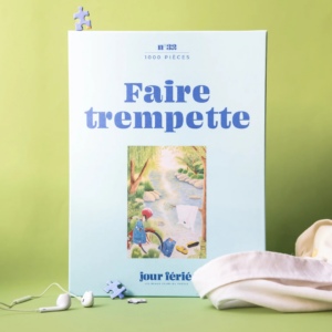 Puzzle 1000 pièces Faire Trempette Jour Férié illustrant une baignade dans une rivière en pleine nature.