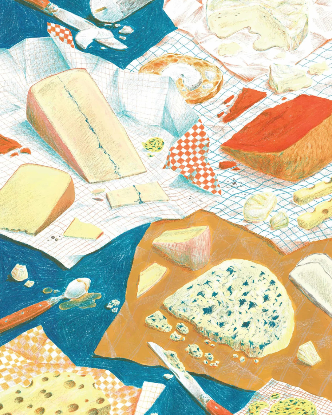 Puzzle 1000 pièces Passer au Fromage Jour Férié représentant un plateau de fromages français.