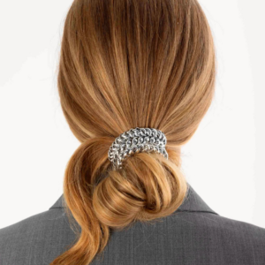 BICHOUS® Chaîne argenté, élastique bijou pour cheveux avec chaîne argentée fabriqué en France