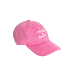 Casquette L’Amour au Sommet Rose – Coton Bio