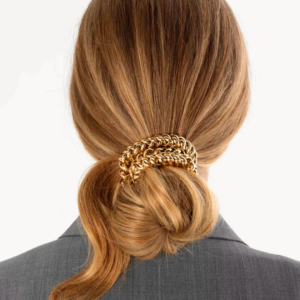 BICHOUS® Chaîne Doré – l’élastique pour cheveux qui se porte comme un bijou.