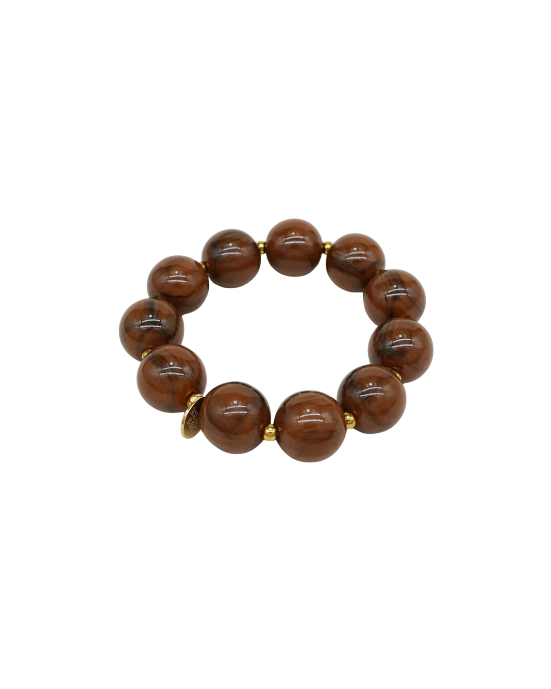 BICHOUS® Ronds Marron – Élastique Cheveux Bijou