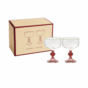 Lot 2 verres a cocktail Harper rose Anna Nina
