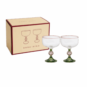 Lot 2 verres a cocktail Evy vert Anna Nina