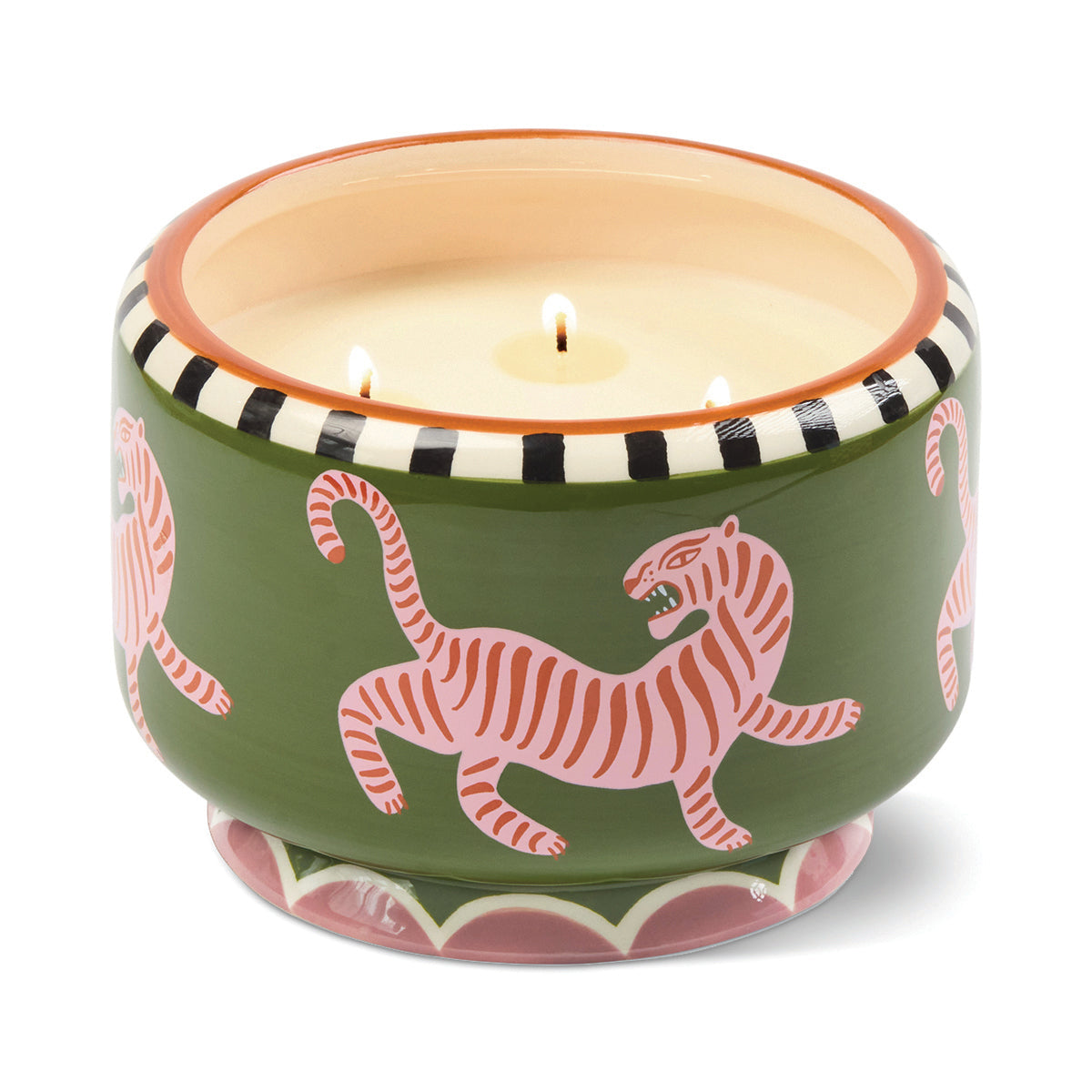 Detail bougie ceramique tigre A Dopo Paddywax