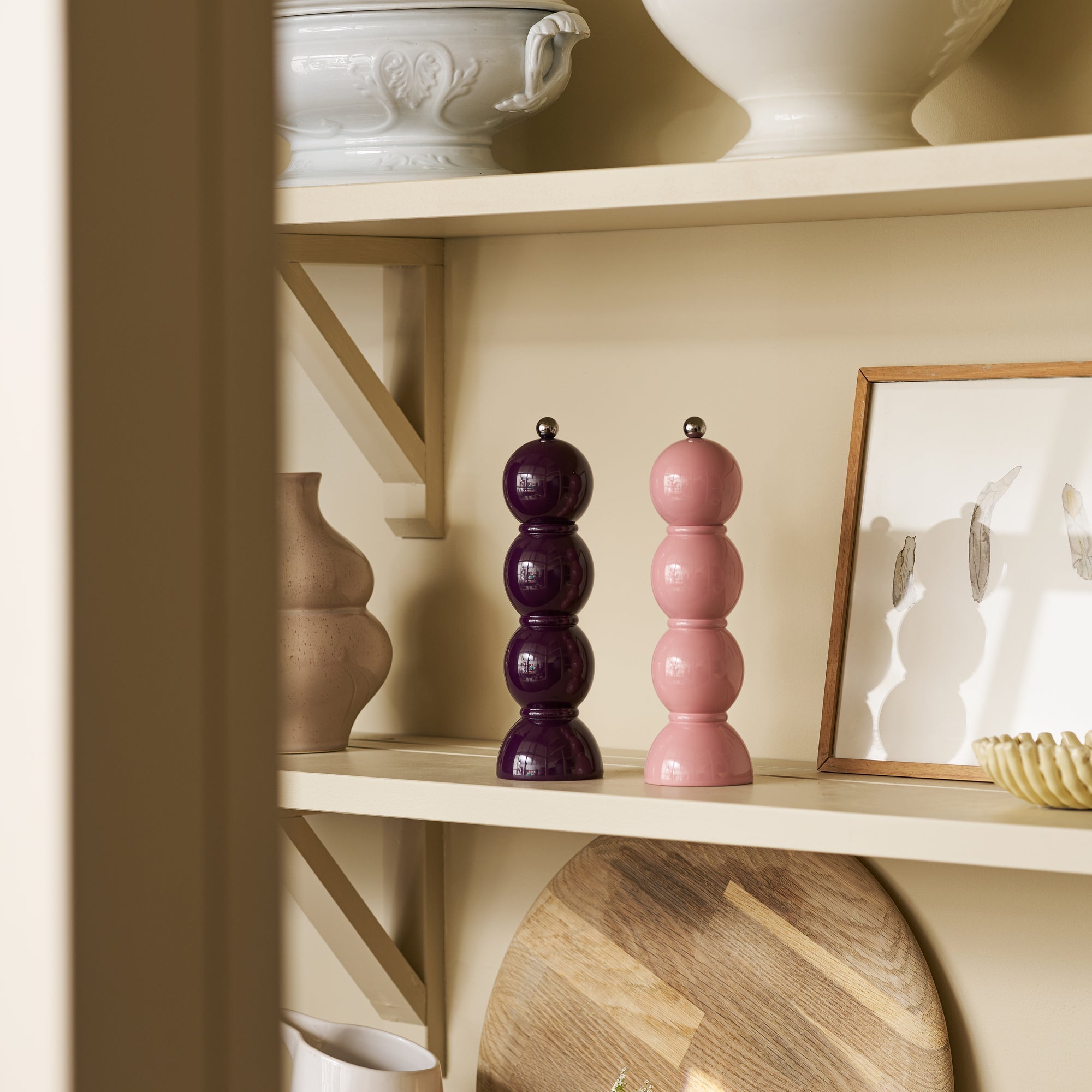 Moulin sel poivre Bobbin aubergine Addison Ross en situation
