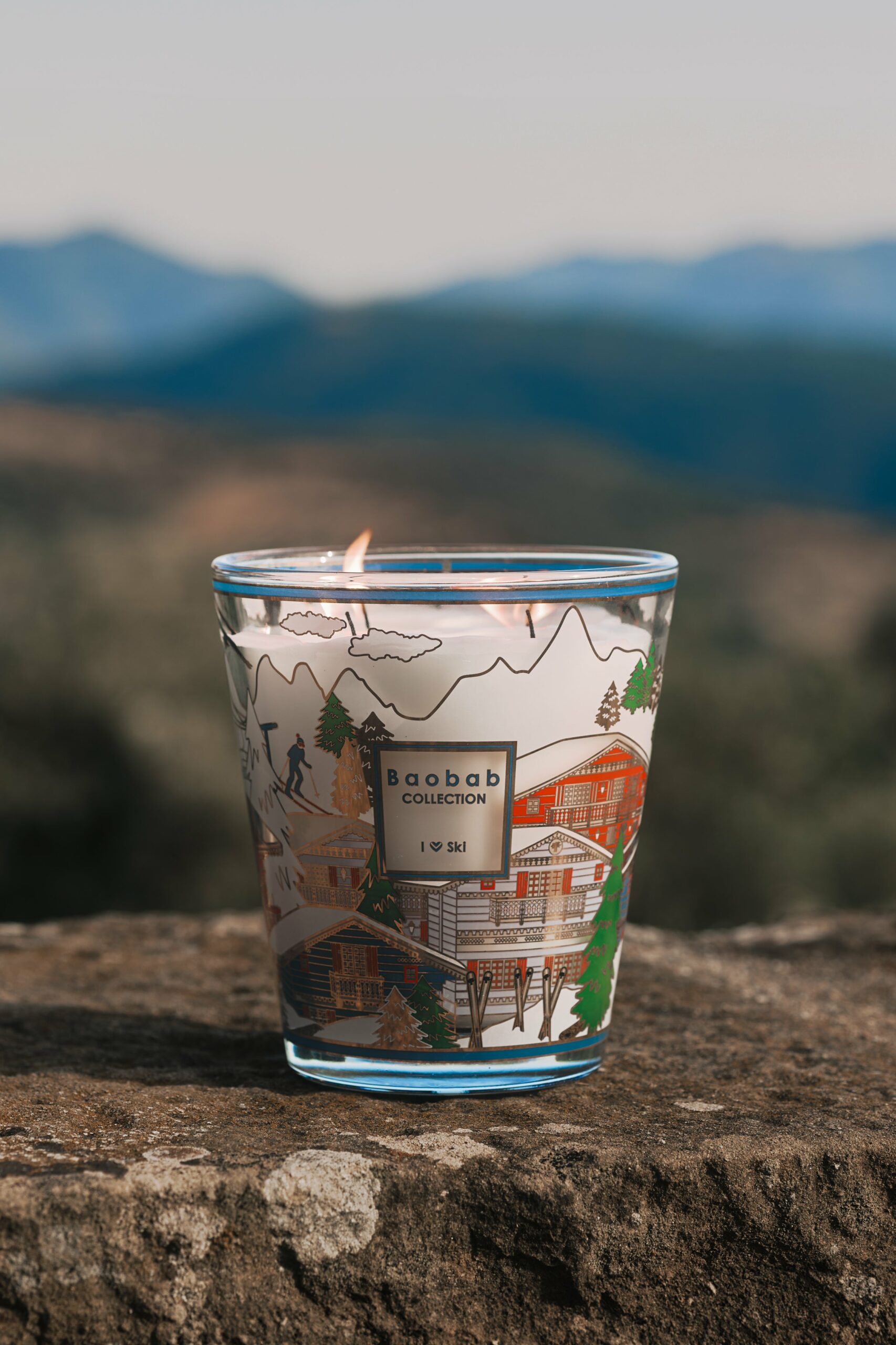 Bougie I Love Ski Grande - Baobab Collection