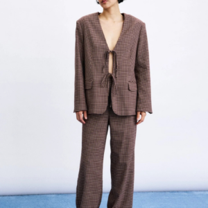 Blazer Carnaby Kaki femme motif vichy