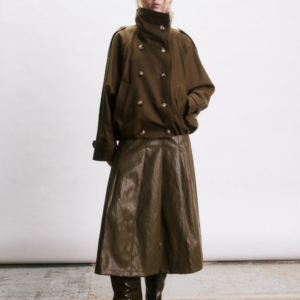 Blouson Parker Marron Glacé à coupe courte et ample
