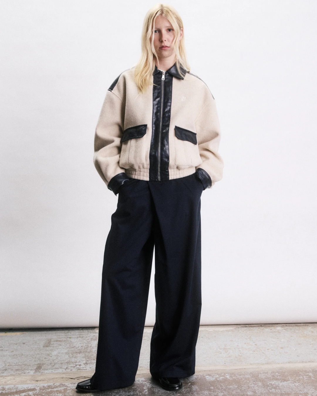 Bomber Liam crème femme oversize