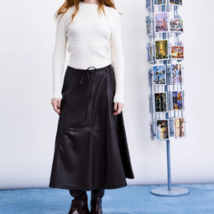 Jupe Mokpo Figue midi effet cuir femme