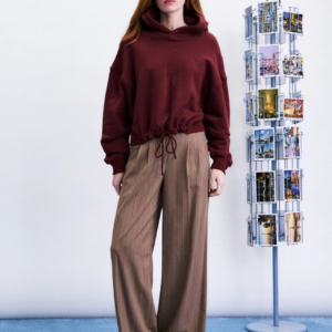 Pantalon Cotswold Beige femme coupe wide-leg