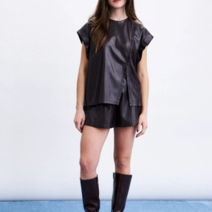 Top Corfe Figue femme effet cuir