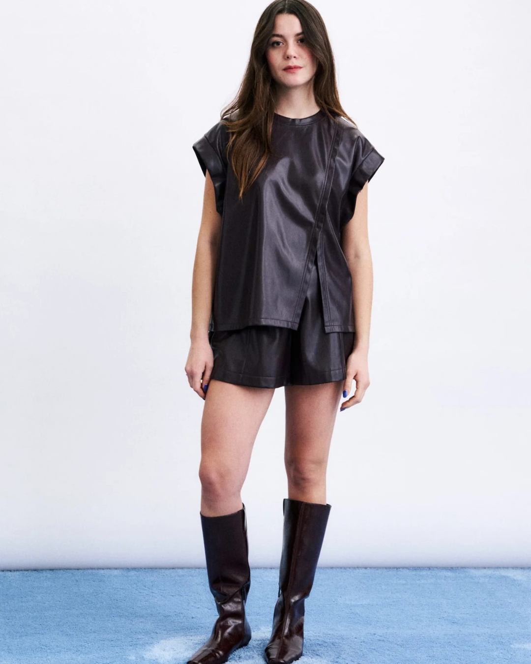Top Corfe Figue femme effet cuir