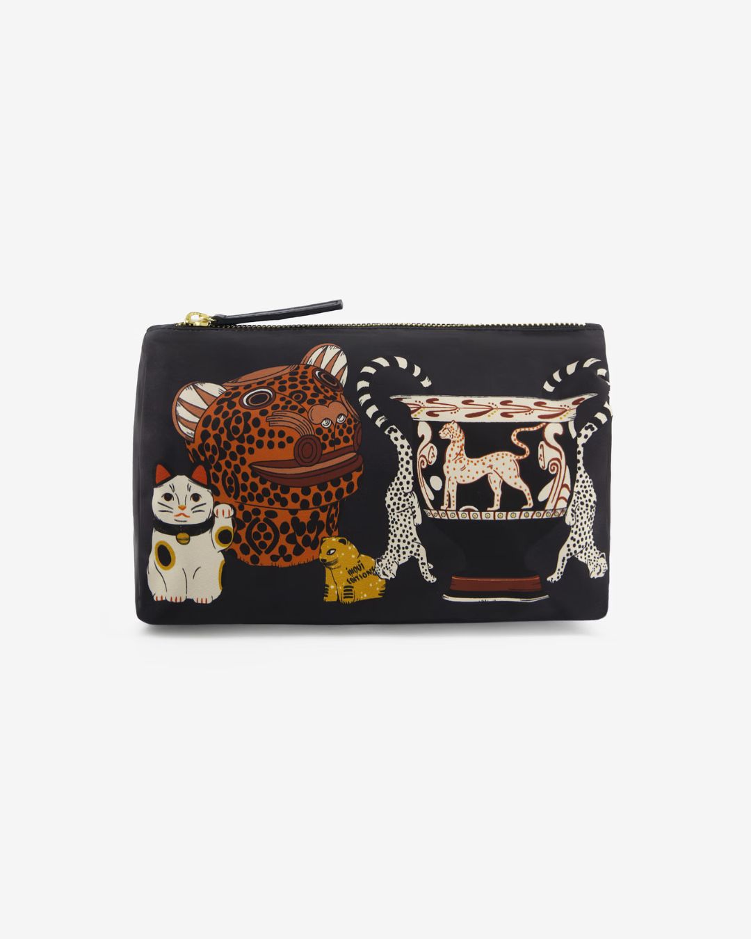 Trousse Collectionneur bleue Inoui Editions en polyester avec finitions cuir et imprimé artistique.