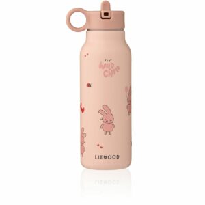 Gourde FALK 350ml Liewood motif Lapins, coloris Rose