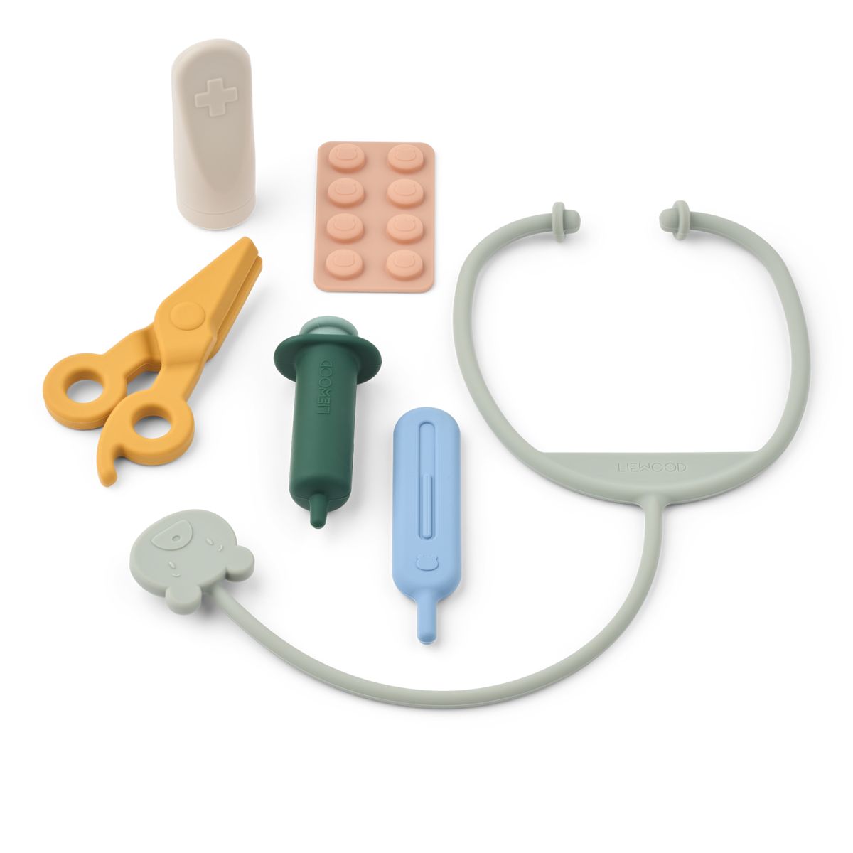 Valisette de docteur LEIF Liewood, accessoires en silicone